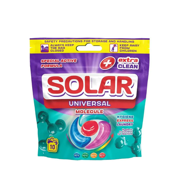 Капсулы для стирки SOLAR &ldquo;Universal MOLECULE&rdquo;, 10 шт, зип пакет 4820269930384 фото