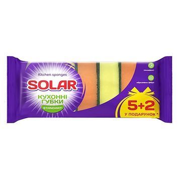 Губки кухонные SOLAR "Standard", 7 шт 4820269930209 фото