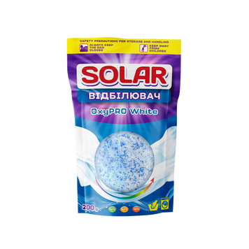 Отбеливатель SOLAR "OXYPRO WHITE", 200 г 4820269930551 фото