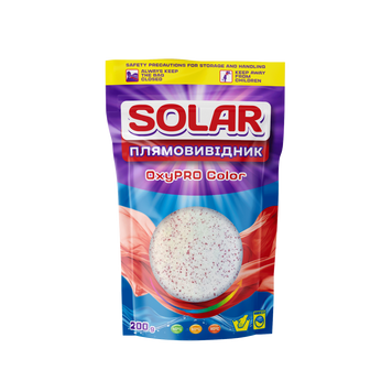 Пятновыводитель SOLAR "OXYPRO COLOR", 200 г 4820269930568 фото